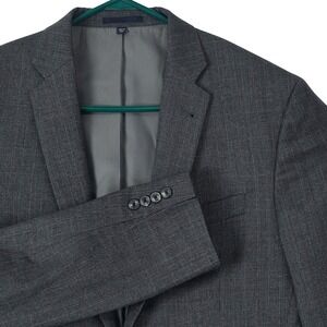 JOS. A. BANK Men's Charcoal Glen Plaid 100% Wool 1905 Slim Fit Blazer Jacket 43L